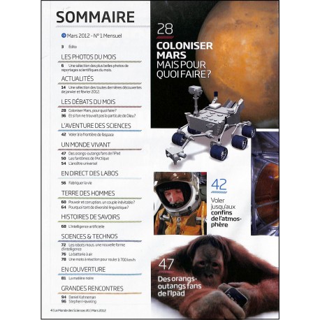 LE MONDE DES SCIENCES |Premier Numéro