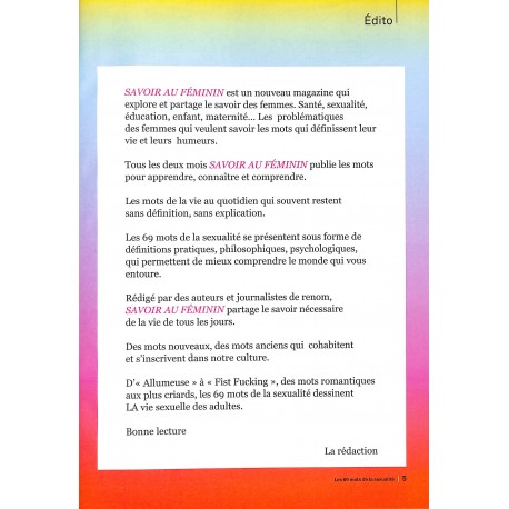 SAVOIR  au féminin |Premier Numéro