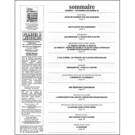 PLANTES & MEDECINES |Premier Numéro