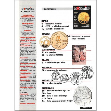 MONNAIES |Premier Numéro