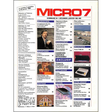 MICRO7 |Premier Numéro