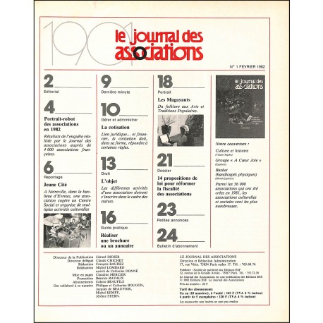 Le journal des associations |Premier Numéro