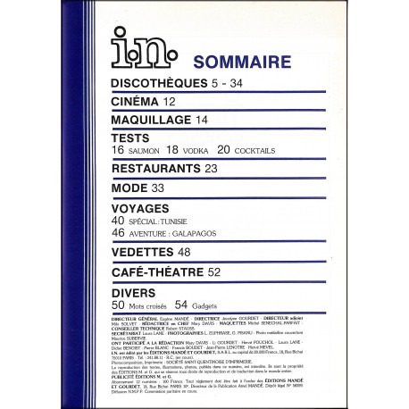 I.N. |Premier Numéro