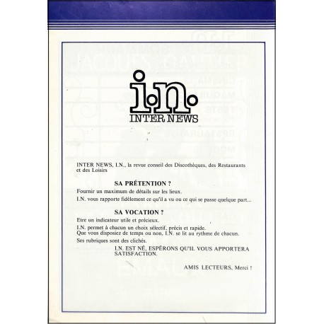 I.N. |Premier Numéro