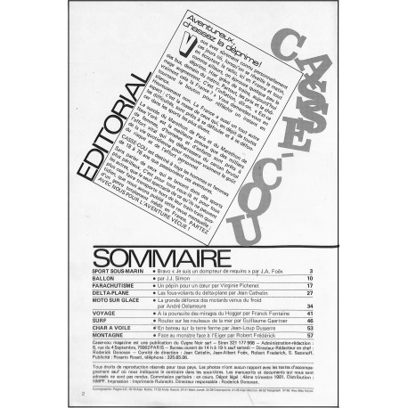 CASSE-COU |Premier Numéro