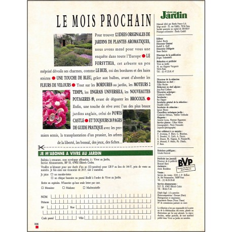 Vivre au jardin |Premier Numéro