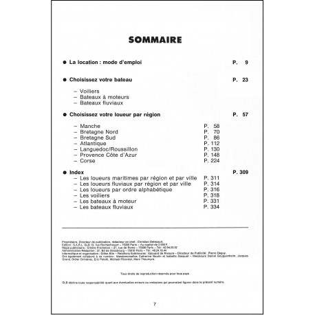 GUIDE DE LA LOCATION DE BATEAUX |Premier Numéro