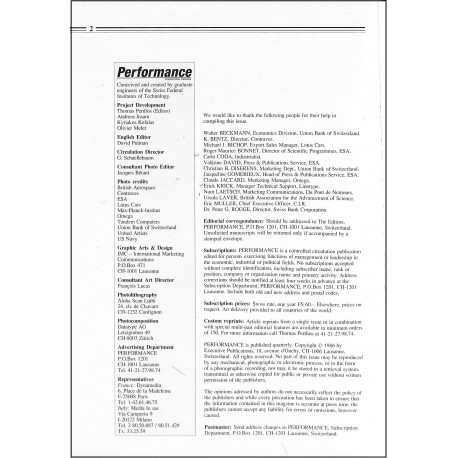 PERFORMANCE |Premier Numéro