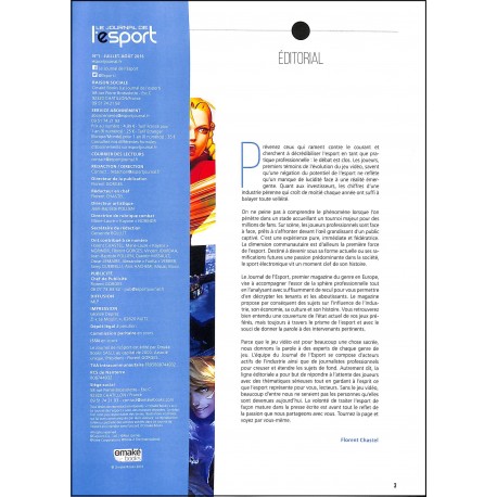 LE JOURNAL DE L'eSPORT |Premier Numéro