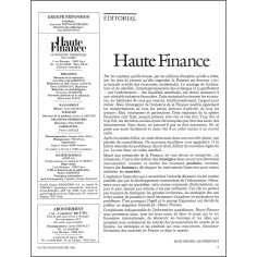 HAUTE FINANCE |Premier Numéro 2