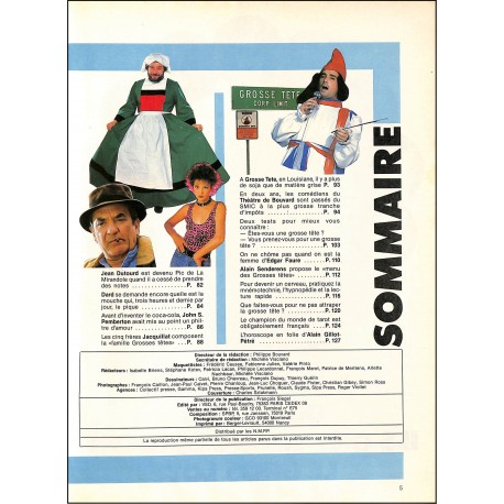 Le journal des GROSSES TÊTES |Premier Numéro