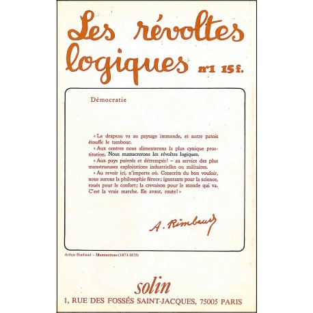 LES REVOLTES LOGIQUES |Premier Numéro