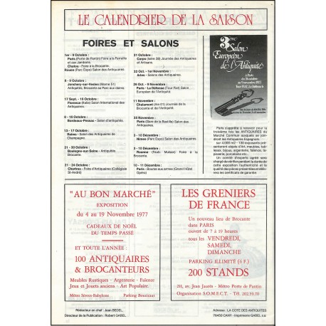 La Cote des Antiquités |Premier Numéro