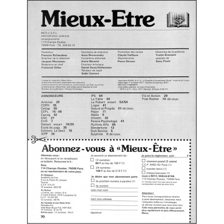MIEUX-ÊTRE |Premier Numéro