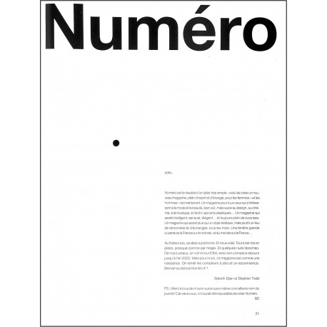Numéro |Premier Numéro