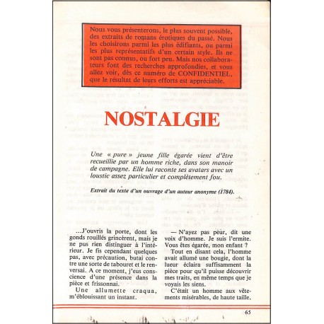 CONFIDENTIEL |Premier Numéro