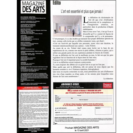 MAGAZINE DES ARTS |Premier Numéro