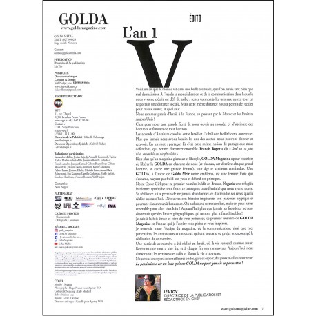 GOLDA FRANCE |Premier Numéro
