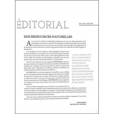 NATURELLES |Premier Numéro