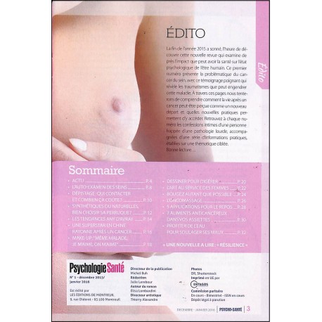 PSYCHOLOGIE SANTÉ |Premier Numéro