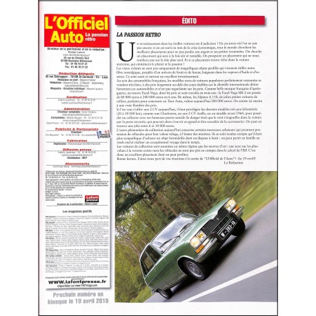 L'OFFICIEL AUTO |Premier Numéro