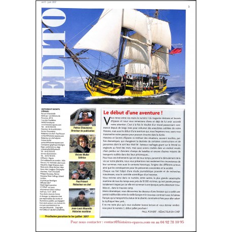 HISTOIRES ET SECRETS D'ÉPAVES |Premier Numéro
