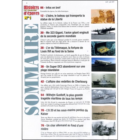 HISTOIRES ET SECRETS D'ÉPAVES |Premier Numéro