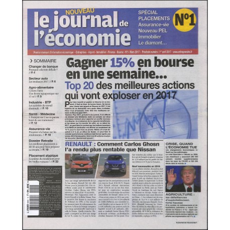 LE JOURNAL DE L'ECONOMIE |Premier Numéro