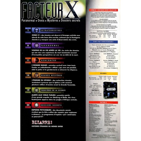 FACTEUR X |Premier Numéro