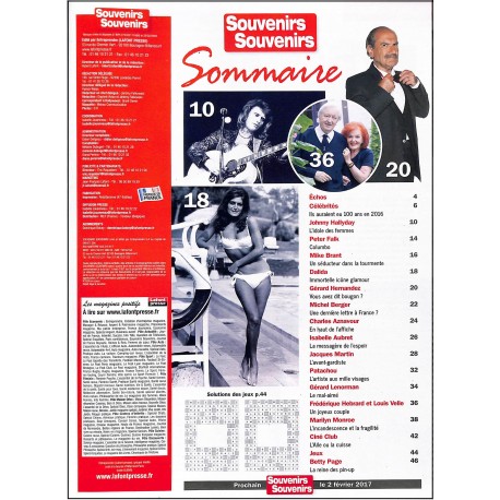 SOUVENIRS SOUVENIRS |Premier Numéro