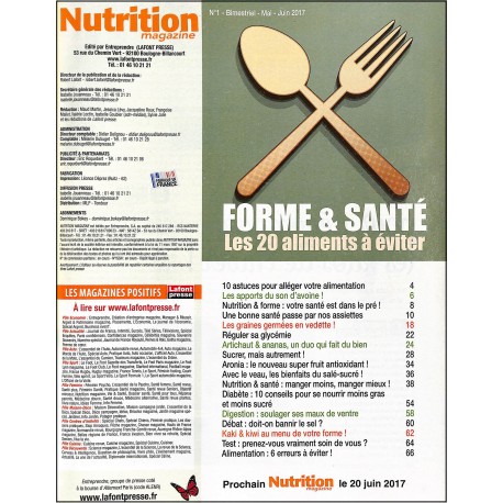 NUTRITION MAGAZINE |Premier Numéro