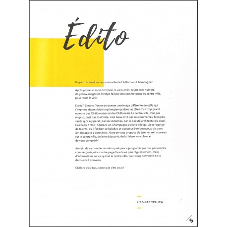 YELLOW |Premier Numéro
