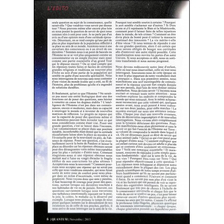 QUANTUM EXPÉRIENCE |Premier Numéro