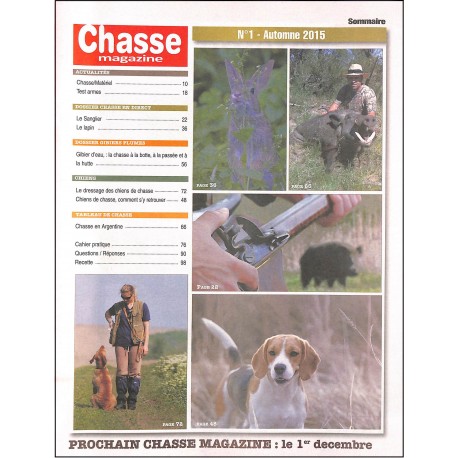 CHASSE MAGAZINE |Premier Numéro