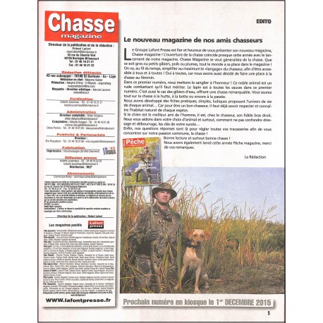 CHASSE MAGAZINE |Premier Numéro