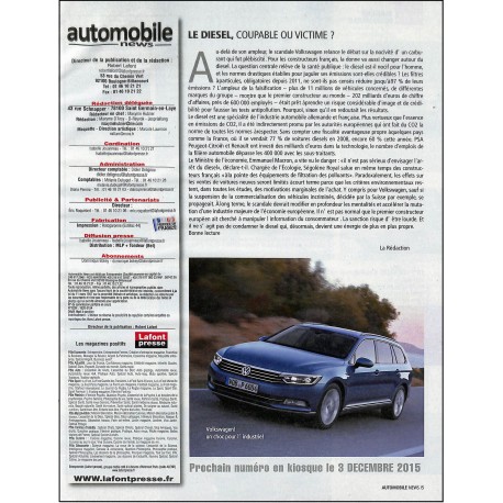 AUTOMOBILE NEWS |Premier Numéro