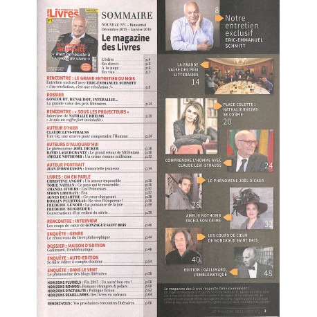 LE MAGAZINE DES LIVRES |Premier Numéro