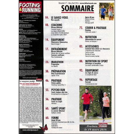 FOOTING & RUNNING |Premier Numéro