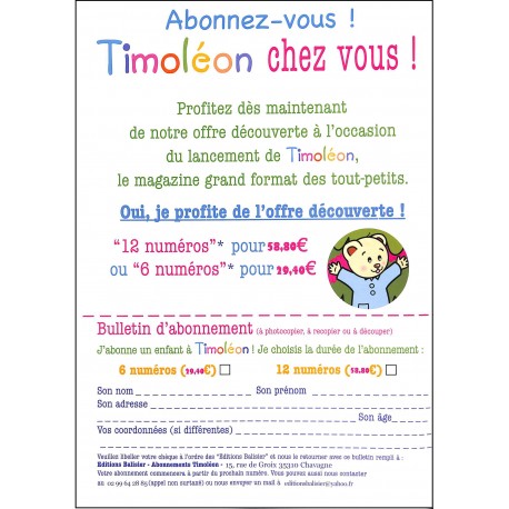 Timoléon |Premier Numéro