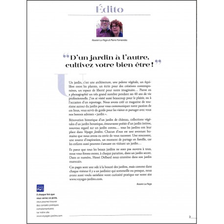 Voyages Jardins |Premier Numéro