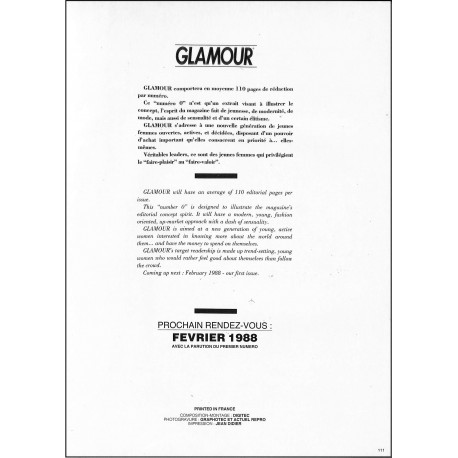 GLAMOUR |Premier Numéro