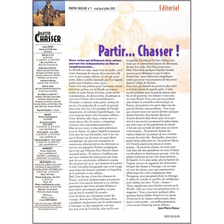 PARTIR CHASSER |Premier Numéro