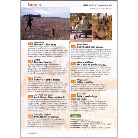 PARTIR CHASSER |Premier Numéro