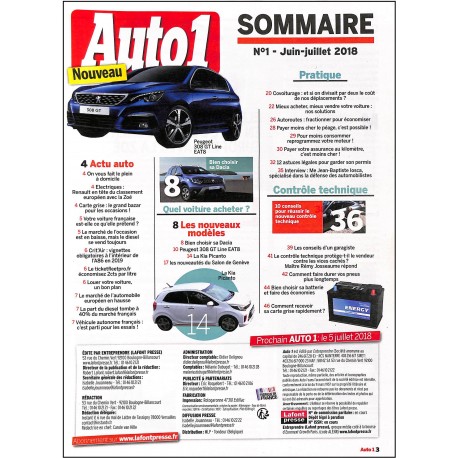 AUTO 1 |Premier Numéro