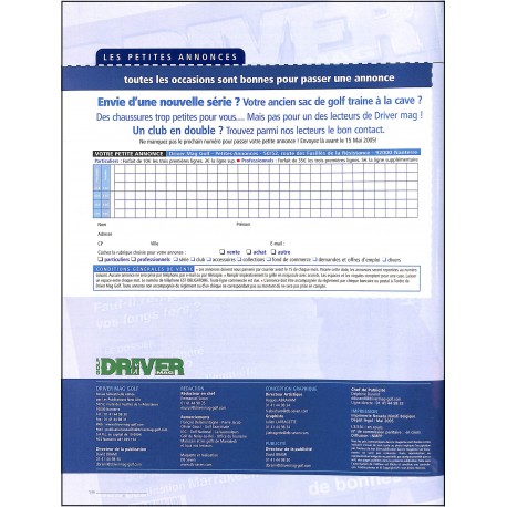 DRIVER MAG GOLF |Premier Numéro