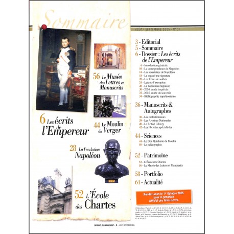 L'OFFICIEL DU MANUSCRIT |Premier Numéro