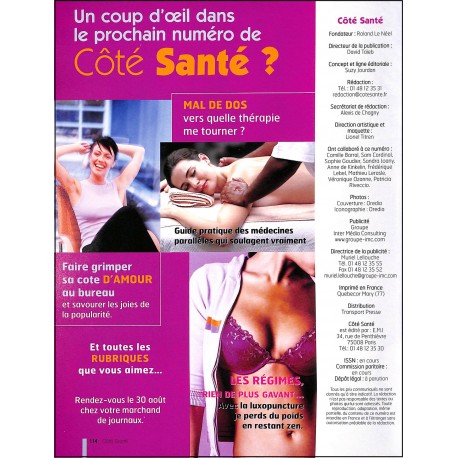 CÔTÉ SANTÉ |Premier Numéro