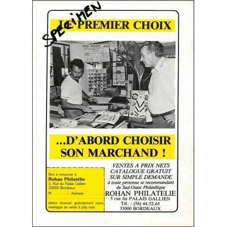 SUD-OUEST PHILATELIQUE |Premier Numéro