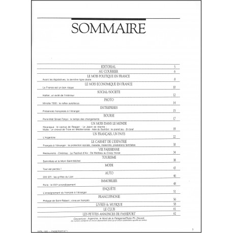 PASSEPORT |Premier Numéro