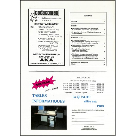 L'OFFICIEL des papetiers spécialistes |Premier Numéro